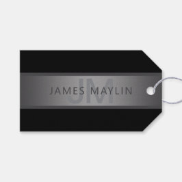 Etiquetas Para Regalos Nombre moderno del degradado gris oscuro o nombre