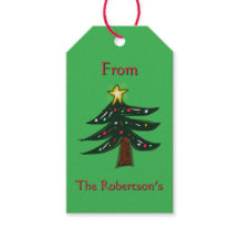 Nombre personalizado Árbol de Navidad verde dibuja