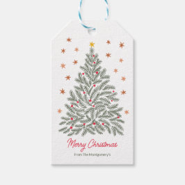 Etiquetas Para Regalos Nombre personalizado del árbol de Navidad escandin