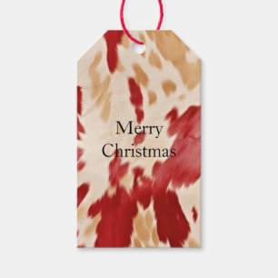 Etiquetas Para Regalos Nombre personalizado del Piel de vaca occidental r