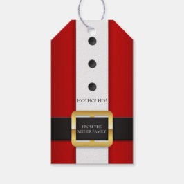 Etiquetas Para Regalos Nombre personalizado Ho Ho Ho Santa Suit | NAVIDAD