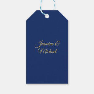 Etiquetas Para Regalos Nombres de Pareja Lovely Chic Caligrafía Azul y Do