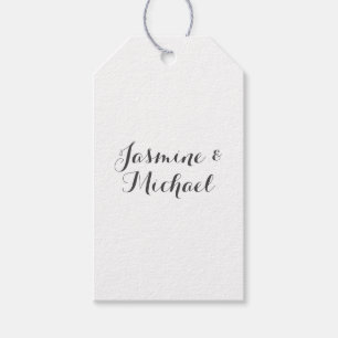 Etiquetas Para Regalos Nombres de Parejas con Caligrafía Chic Adorables
