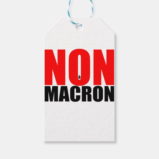 Etiquetas Para Regalos NON à MACRON (Anverso)