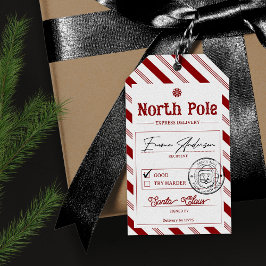 Etiquetas Para Regalos North Pole Santa Christmas Gift Tag