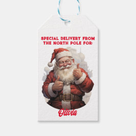Etiquetas Para Regalos North Pole Special Delivery Customizable Gift Tag 