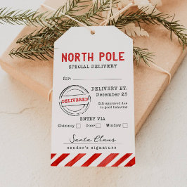 Etiquetas Para Regalos North Pole Special Delivery Tag From Santa Claus