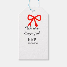 Etiquetas Para Regalos Nos comprometemos a añadir nombre letra arco rojo 