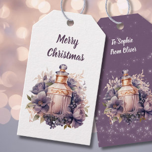 Etiquetas Para Regalos Nostálgico blanco lujo Feliz Navidad