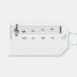 Etiquetas Para Regalos Notas de forma FA SOL LA ME 10