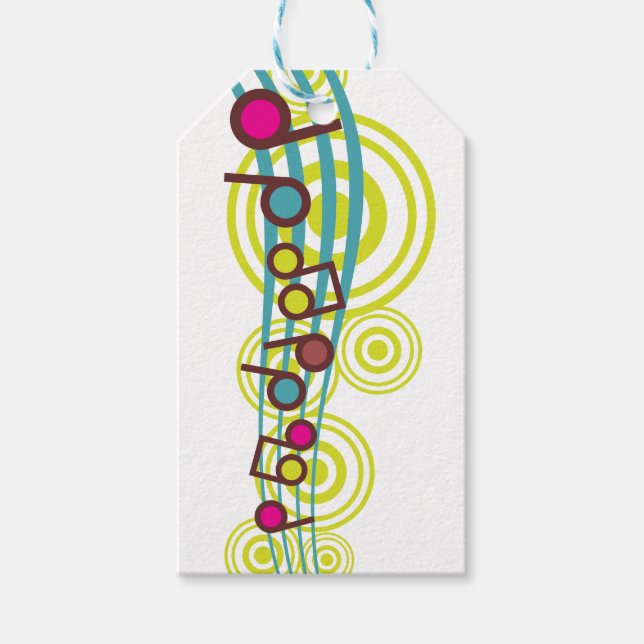 Etiquetas Para Regalos Notas musicales (Anverso)