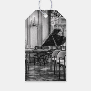 Etiquetas Para Regalos Notas vacías Fotografía de música en blanco y negr
