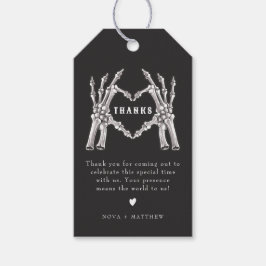 Etiquetas Para Regalos NOVA Halloween Skeleton Heart Hands Gracias regalo