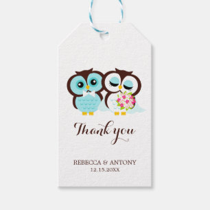 Etiquetas Para Regalos Novia y búhos de Groom