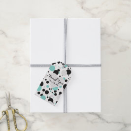 Etiquetas Para Regalos Novia y damas de honor Verde azulados puntos de po