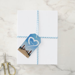 Etiquetas Para Regalos Nube sin fin de trayectoria en forma de corazón