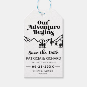 Etiquetas Para Regalos Nuesta Aventura Comienza Boda al Aire Libre Save T