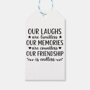 Etiquetas Para Regalos Nuestra risa es ilimitada cita de amistad 