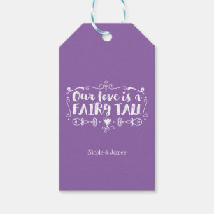 Etiquetas Para Regalos NUESTRO AMOR ES UNA CUENTA DE HADAS Favor de boda