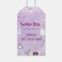 Etiquetas Para Regalos Nuestro pequeño Boo Halloween 1er cumpleaños