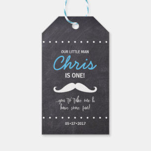 Etiquetas Para Regalos ¡Nuestro pequeño hombre es uno! "Mustache' te llev