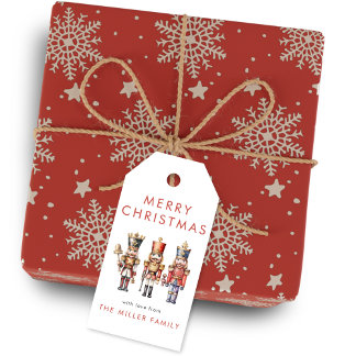 Etiquetas Para Regalos Nuez de Cascabel de Acuarela Navidad Moderna Mínim