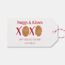 Etiquetas Para Regalos Nuggs & Kisses Pollos Nugget Punny Valentine