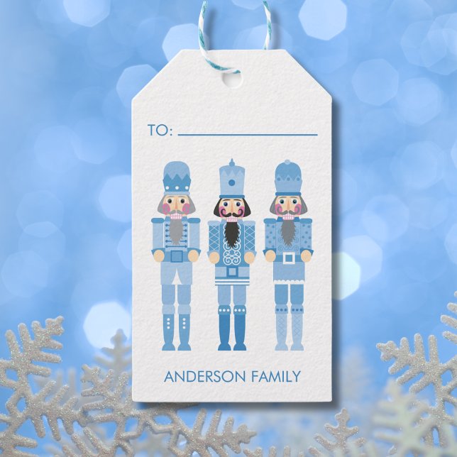 ETIQUETAS PARA REGALOS NUTCRACKER NAVIDADES AZULES (Subido por el creador)
