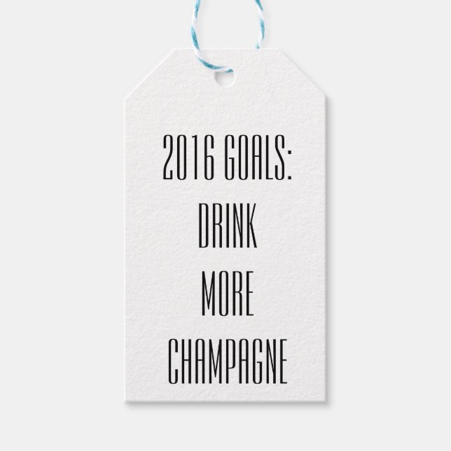 Etiquetas Para Regalos NYE Champagne Tags (Anverso)