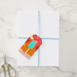Etiquetas Para Regalos Oasis de hielo Starry Summer Palm