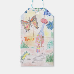 Etiquetas Para Regalos Obra de arte de niños personalizados, juguete de d