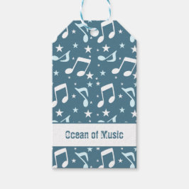 Etiquetas Para Regalos Ocean of Music patterned