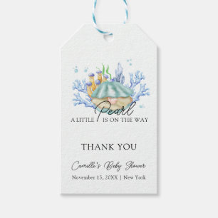 Etiquetas Para Regalos Ocean Pearl Under the Sea Baby Shower Gracias