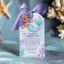 Etiquetas Para Regalos Oceans of Fun Sirena Gracias V2 ID1142