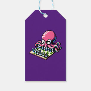 Etiquetas Para Regalos Octopus maestro de ajedrez - Graciosa estrategia d
