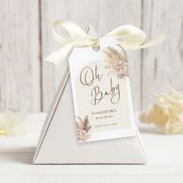 Etiquetas Para Regalos Oh Baby Boho Pampas Grass Neutral Baby Shower