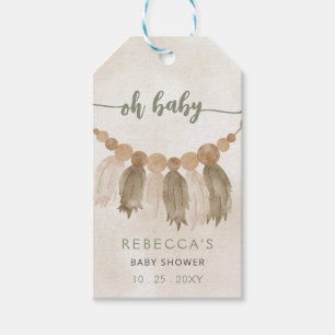 Etiquetas Para Regalos Oh Baby Gender Neutral Boho Baby Shower Invitación
