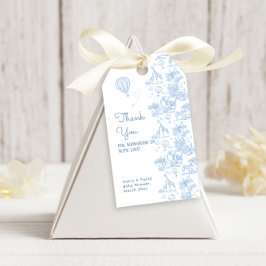 Etiquetas Para Regalos Oh Boy Blue Toile Safari Animal Baby Shower