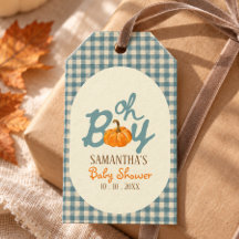 Oh chico calabaza gingham baby shower 