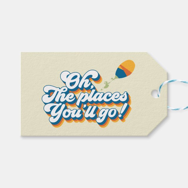 Etiquetas Para Regalos ¡Oh, los lugares a los que irás! Cita con globo (Frente (Horizontal))