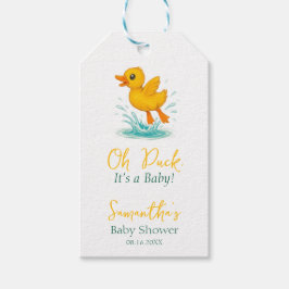 Etiquetas Para Regalos Oh Pato, ¡es un bebé! Cute Baby Shower
