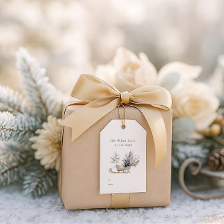 Etiquetas Para Regalos Oh Qué Diversión Trineo Floral Navidad