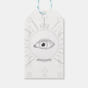 Etiquetas Para Regalos Ojo de adivino vidente Bola de cristal esotérica