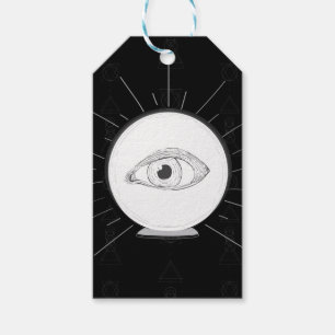 Etiquetas Para Regalos Ojo de Vidente Adivino Bola de Cristal Esotérico