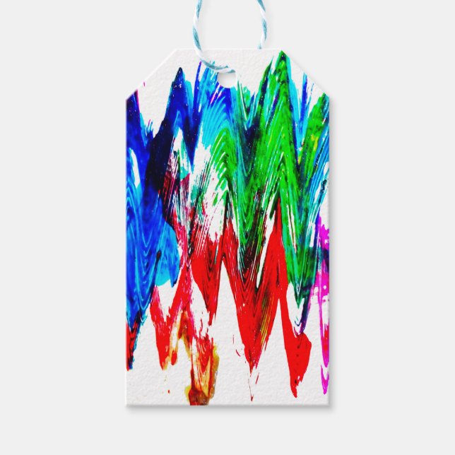 Etiquetas Para Regalos Olas de colores (Anverso)