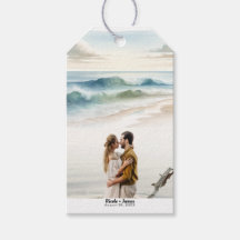 Olas de playa en acuarela fotografía de boda coste