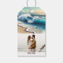 Etiquetas Para Regalos Olas del Océano en Tormenta Boda Rústica en la Cos