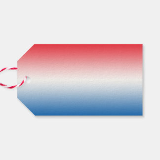 Etiquetas Para Regalos Ombre rojo blanco y azul