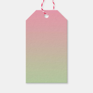 Etiquetas Para Regalos Ombre rosa y verde