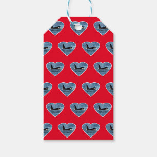 Etiquetas Para Regalos Orca Ballena Asesina Acuario Personalizable Rojo